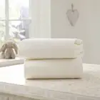 Clair de Lune Moses Basket Cotton Jersey Fitted Sheets Pack of 2, Cream
