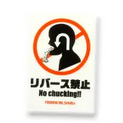 Quirky Fun Japanese Translation Sticker No Chucking Decal B-Side Label