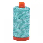 AURIFIL QUILT THREAD - 50 WT - 1422 yds #4654 Turquoise Foam Variegated