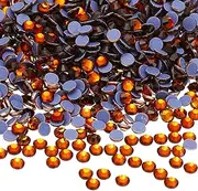 uxcell 2880 Pcs Hotfix Rhinestone Flatback 2mm Gem Crystal Round Resin Trims Beads Gem for Crafts Clothes DIY Decoration Nail Art, (SS6, Brown)