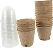 GANAZONO 25Pcs Paper Plant Nursery Pots with Drainage Seedling Cups Stackable Garden Supply for Plants for Flower Lovers