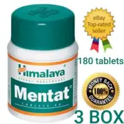 Himalaya Mentat 180 Tablets (3 Box) | Brain & Memory Support | Mental Wellness