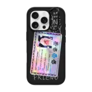 iPhone 16 Pro Impact Ring Stand Case MagSafe Compatible Cat ID Card by Mond Kim