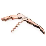 Rose Gold Plated Double Hinged Bartenders and Waiters Corkscrew Wine Opener
