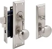 [Segal] SE 27600 Entrance Mortise Lockset, 2-1/2 inch Backset, Wrought Solid Brass, Satin Nickel