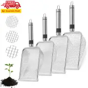 Garden Sieve Set of 4, Stainless Steel Compost Sieve - Garden Sieve Soil - with
