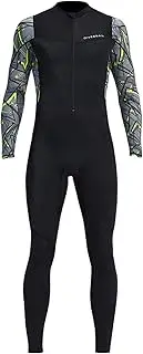 Pegciuho Men Scuba Wetsuit Full Body Diving Suit Long Sleeve Front Scuba Snorkeling and Other Water Sports Suit Wetsuit D