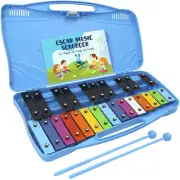 Glockenspiel Xylophone | 25 Note Colorful Metal Keys Xylophone for Kids | Per...