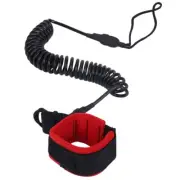 10.6Ft Ankle Leash Surfing Coiled Stand Paddle Board Black Tpu Paddle1473