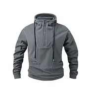 Men's Zip Up Hoodie Hoodie Zip Sweatshirt Fleece Hoodie Black Army Green Gray Hooded Plain Zip Up Front Pocket Quarter Zip Sports Outdoor Casual Daily Streetw