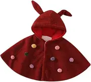 ZPGVWXKO Children's Hooded Cloak Cape Halloween Cute Role Play Outerwear for Travel Autumn, 80cm