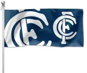 Carlton Blues AFL Pole Flag 1800mm by 900mm BNIP Cape