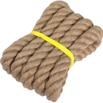 Twisted Manila Rope Jute Rope (1.5 Inch x 10 Feet) Natural Thick Hemp Rope fo...