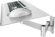 Wall Mount Keyboard Tray, Swivel Keyboard Arm for Home Office, Height Adjustable Typing Platform, Adjustable Keyboard and Mouse Tray