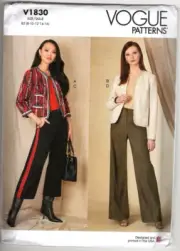 Vogue V1830 Misses 8 to 16 Jacket and Pants Uncut Sewing Pattern