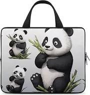 Laptop Case Sleeve Shockproof Computer Carrying Bag Lovely Panda Notebook Case Cover Laptop Bag Water Resistant Computer Cases Tablet Briefcase for Travel Business 13 Inch, Lovely Panda, 13inch