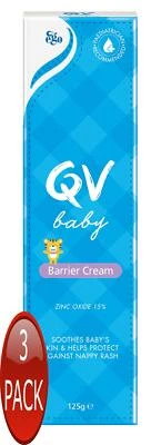 3 x Ego Qv Baby Barrier Crm 125G