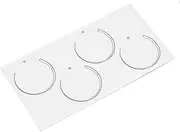 HALLMERS 4X 50mm Top Zero Anti Clockwise Gradient Dial Decal Control Panel Labels (Black Print Clear Adhesive) Replacement Oven Sticker Cooktop Gas Induction Hob Burner Knob