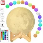 3D Printing Moon Galaxy Lamp Moonlight USB LED Night Light Touch Color Changing