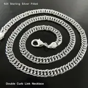 Necklace 925 Sterling Silver Filled Solid Statement Link Chain 60cm 24"