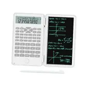 2 in 1 Scientific Calculator with Writing Tablet, Desktop Pocket LCD Science