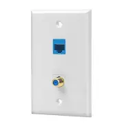 IBL-1 Cat6 Ethernet Port and 1 Gold-plated Cable TV Coax 1 Cable+1 CAT6