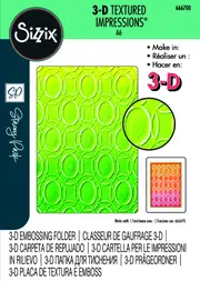 Sizzix 3-D Textured Impressions Embossing Folder Cosmopolitan, Golden Rings by Stacey Park