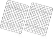 Cooling Rack Set of 2, Herogo Stainless Steel Mini Wire Rack for Baking, 22x16x2 cm, Metal Oven Baking Rack Fit Small Baking Tray & Toaster Oven, Non-Toxic & Rustproof, Oven & Dishwasher Safe
