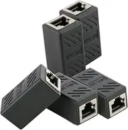 WOFASHPURET Adapter Coupler Ethernet Cable Connectors Cat5e/cat6/cat7 Female to Female Shielded 5 Pack