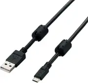 Elecom 2A MicroUSB Cable 1.2m with Ferrite Core for Fast Charging