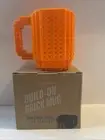 Build-On Brick Orange Coffee Mug Cup DIY Building Blocks Compatable Legos 12 Oz