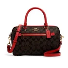 Coach Rowan Satchel in Signature Canvas, IM/BROWN 1941 RED, #83607