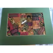 Vtg 1960's Psychedelic Pop Art Collage Handmade One Of A Kind Mod Art Hard Drugs