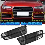 Black For AUDI S6 A6 S-Line 2016 17 2018 Front Fog Light Cover Honeycomb Grille (for: Audi)