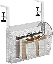 Kezvmhy Metal Desk Storage Rack, Side Desk Organizer | Waterproof Adjustable Under Table Organizer - Under Shelf Organizer, Space Saving Storage Rack for Dorm, Home, School