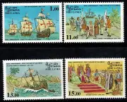 Stamps Sri Lanka 1992 Christopher Columbus Discovery yvert tellier 1006/1009
