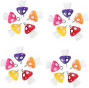 [JEWEDECO] Unique Mushroom Pendants 25pcs Resin Craft Charms for Diy Necklace Bracelet Keychain Projects