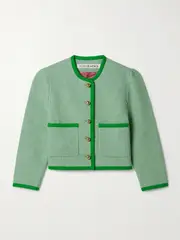 [ALIX OF BOHEMIA] ALIX OF BOHEMIA - Dorian Cropped Cotton-canvas Jacket - Green - large large Green