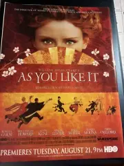 2007 Print Ad For As You Like It In HBO With Kevin Kline And Bryce Dallas Howard