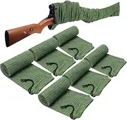 [GENKI] 6pcs Gun Shotgun Socks,137x10cm(54”x4”) Handgun Pistol Airsoft Storage Protector Silicone Treated Knit Fabric with Drawstring Closure