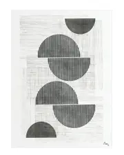 Empire Art Direct Retro Modern Washable Geometric Art Area Rug