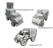 Set of 3 unimog models scale 1:35 Argentina Models Kit military DIY
