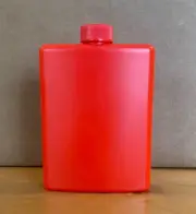 8 Pack - Red Plastic Alcohol Flasks - Free Shipping