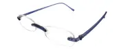 714 Flexie Oval Rimless Reading Glasses +4.00 Cobalt Men/Women Bendable Singl...