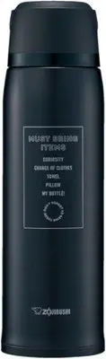 New ZOJIRUSHI Water bottle with cup Warm ing Remembrated 1.03L Black from Japan