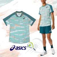 在飛比找PChome24h購物優惠-Asics 網球衣 Tennis Tee 男款 綠 紮染 合
