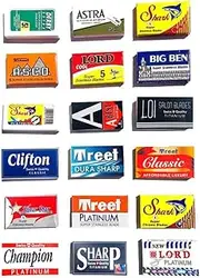 Astra-Derby-Shark-Lord-Treet-Sharp 100 Quality Double Edge Razor Blades Sampler (18 different brands)