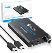 Professional USB C Headphone Amplifier 16-300Ω Portable Type-C Headphone AMP Rechargeable DAC Headphone Volume Amplifier Support Type-C Input 3.55mm Audio Jack Output for Phones Laptop etc