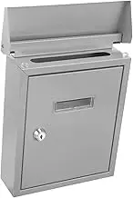 ETHZZLE Vintage Wall Mount Mailbox Durable Letter Box for Post Boxes Practical and Decorative Suggestion Box for Garden Office Accommodates Letters and Newspapers