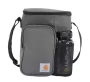 New Carhartt Gray Insulated 10 Can Vertical Cooler + Water Bottle OS 2022 NWT